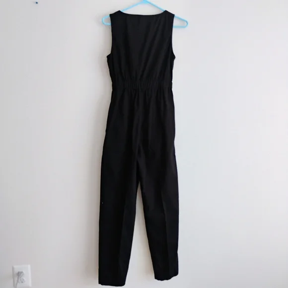 Lucy and Yak Jumpsuit Dungarees Organic Cotton Overalls Romper Black - Picture 7 of 14